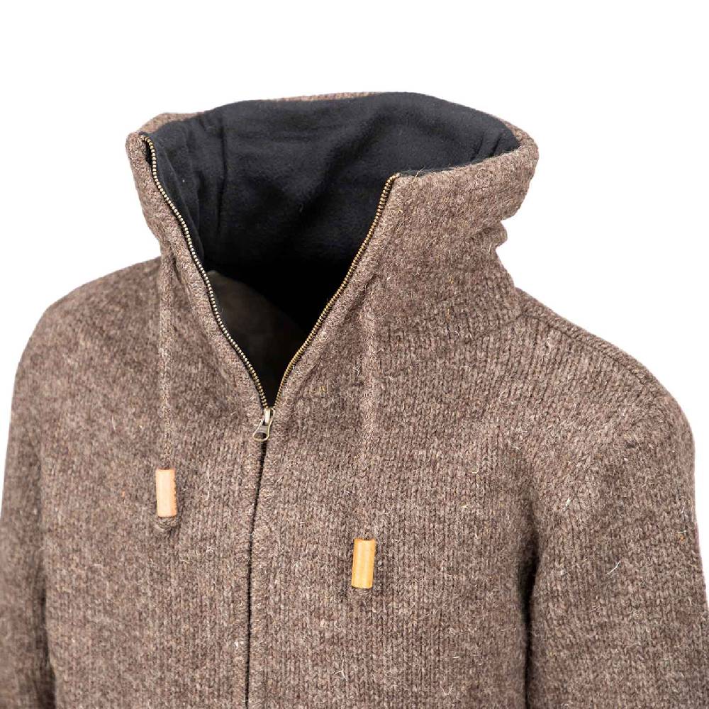 Kunst Und Magie Klassische Strickjacke Wolle Jacke mit Hochkragen Fleecefutter Letzter Tag