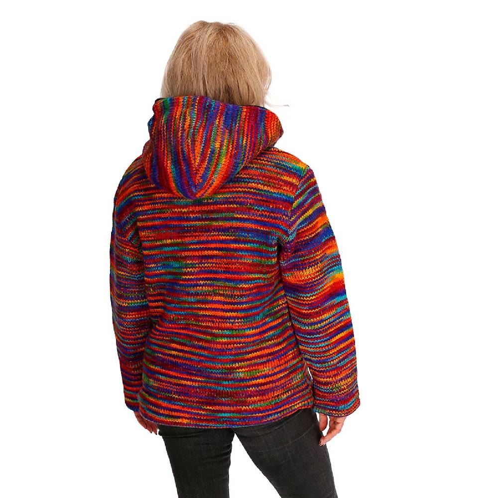Kunst Und Magie Baja Hoodie Regenbogen Kapuzenpullover Strickjacke Wolle Jacke mit Kapuze Winter Pullover Unisex Bis zu 50% Rabatt