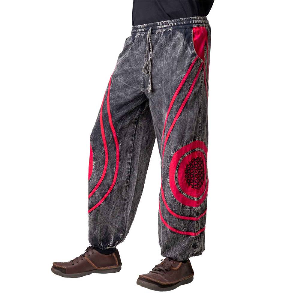 Kunst Und Magie Hose Blume des Lebens Goa Cargo Hose Hippiehose Pluderhose Haremshose Flower of Life Baggy Unisex Bis zu 60% Rabatt