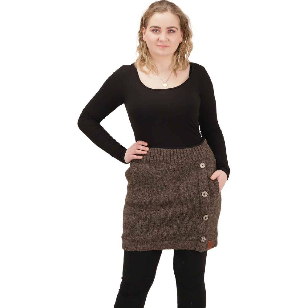 Kunst Und Magie Strickrock kurzer Rock mit klassischem Muster Wolle gefüttert Boho Nur noch ein Tag übrig