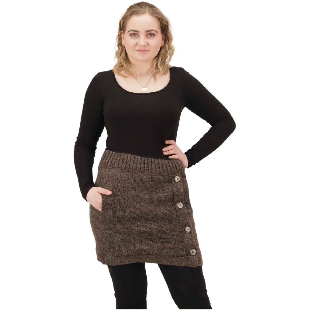 Kunst Und Magie Strickrock kurzer Rock mit klassischem Muster Wolle gefüttert Boho Nur noch ein Tag übrig