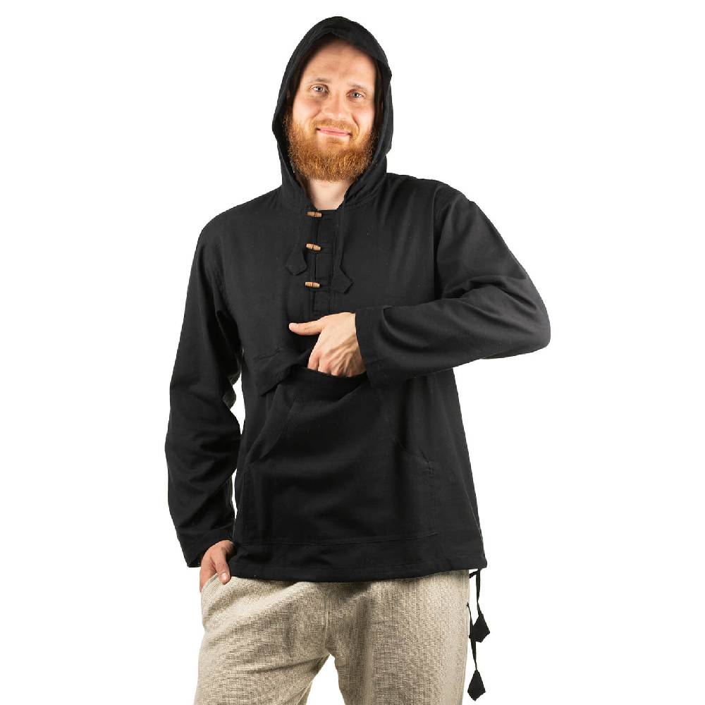 Kunst Und Magie Gefütterter Herren Hoodie Fischerhemd Kapuze Kängurutasche Baja Sweater Boho Verkauf