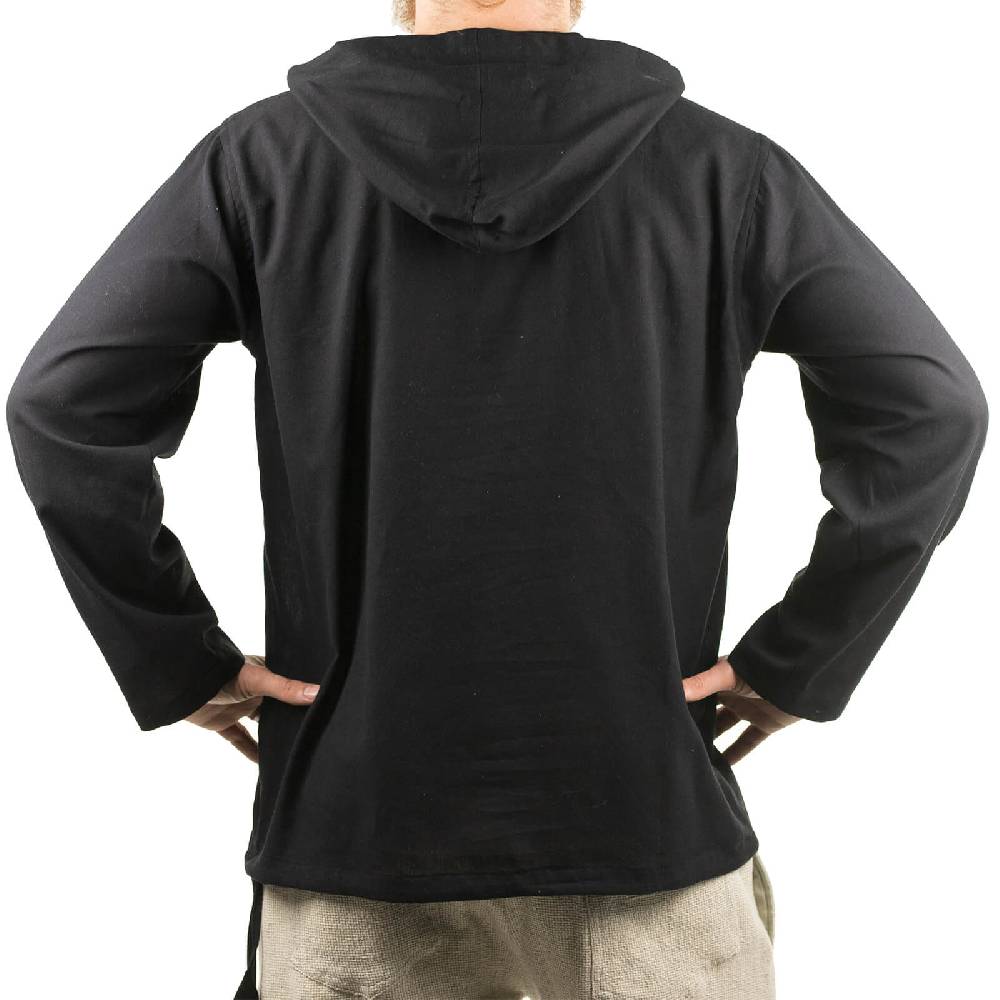 Kunst Und Magie Gefütterter Herren Hoodie Fischerhemd Kapuze Kängurutasche Baja Sweater Boho Verkauf