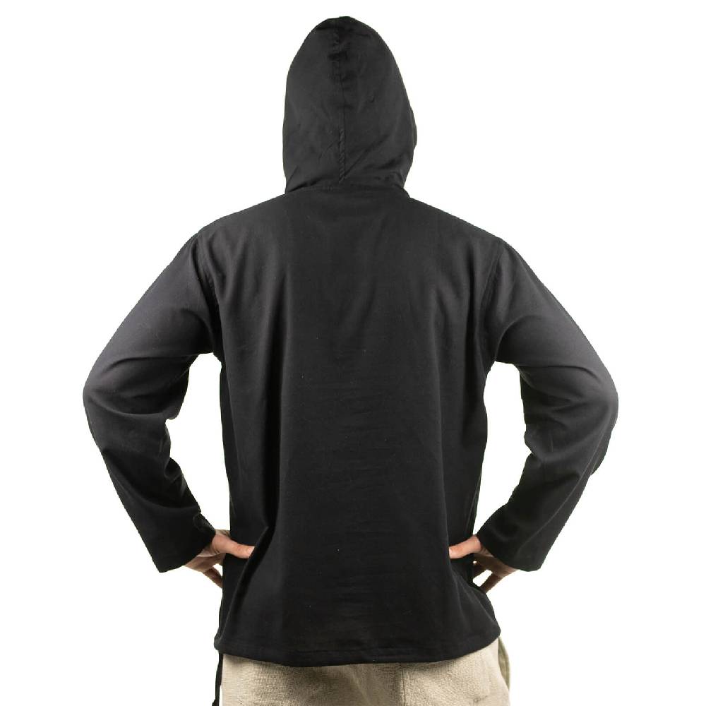Kunst Und Magie Gefütterter Herren Hoodie Fischerhemd Kapuze Kängurutasche Baja Sweater Boho Verkauf