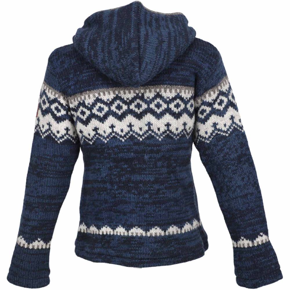 Kunst Und Magie Herren Strickjacke Schurwolle Klassich Nordisches Muster Wolle Jacke mit Kapuze Hotsell