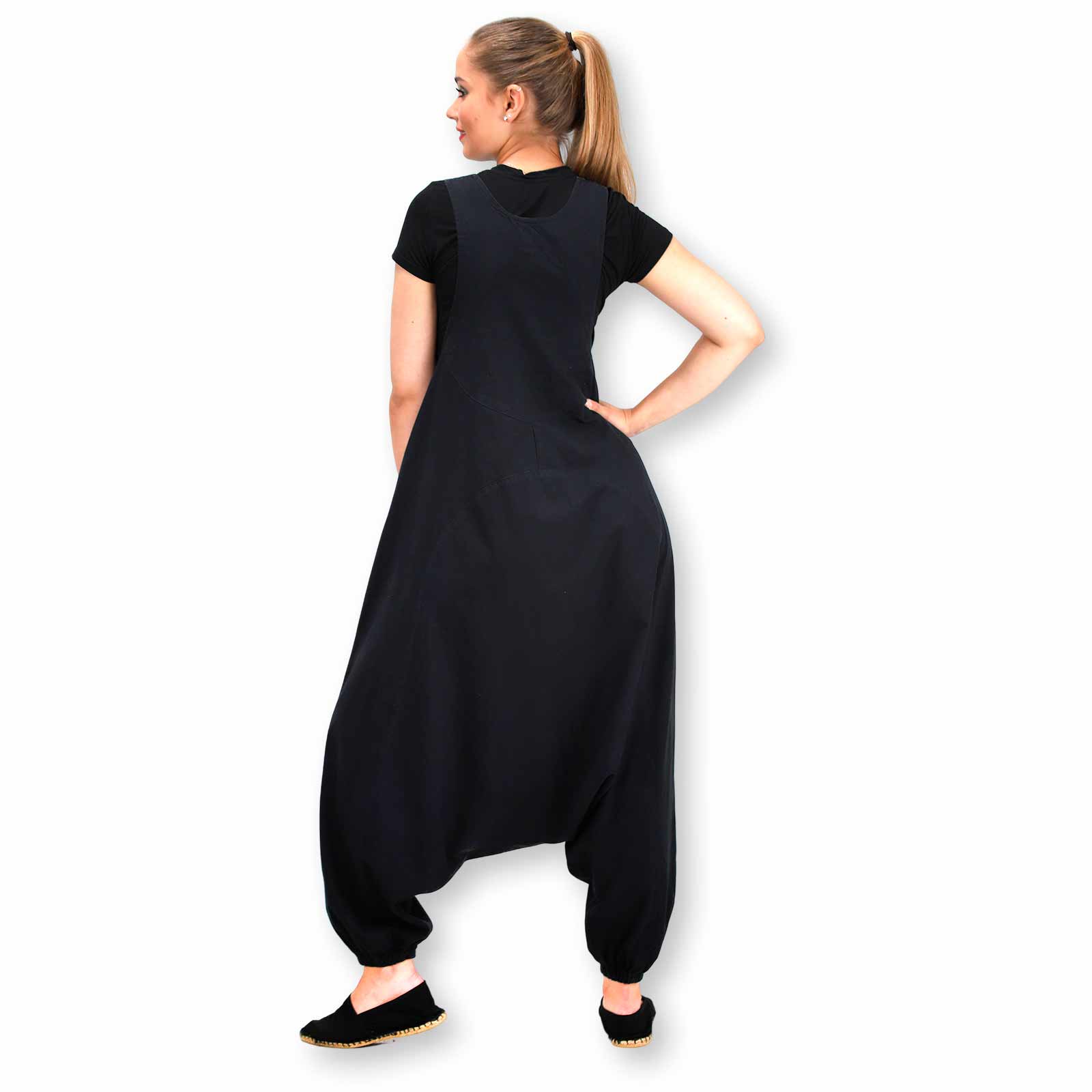 Kunst Und Magie Kunst und Magie Hippie Latzhose Haremshose Hose Goa Boho Jumpsuit Overall Blume des Lebens Sonderangebot
