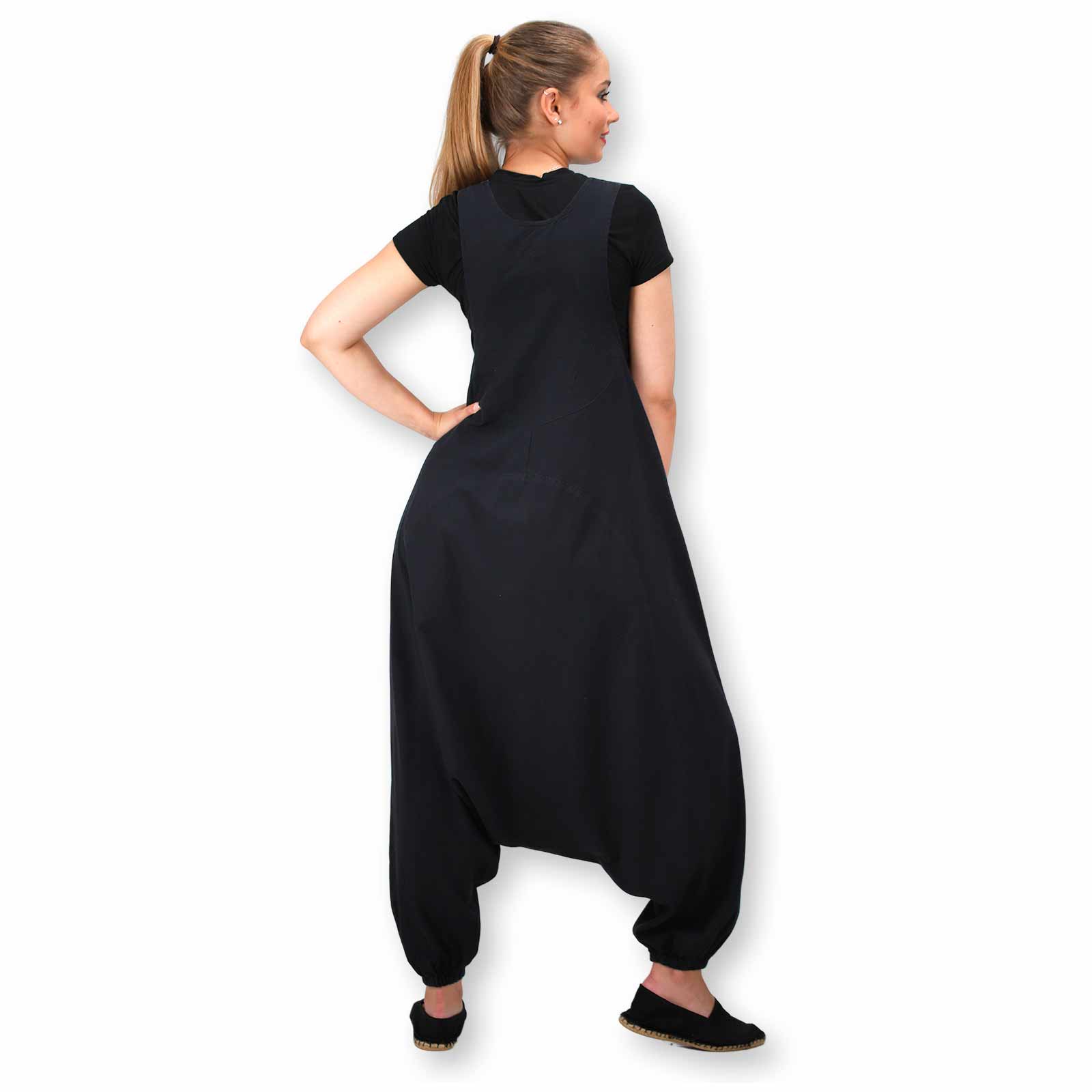 Kunst Und Magie Kunst und Magie Hippie Latzhose Haremshose Hose Goa Boho Jumpsuit Overall Blume des Lebens Sonderangebot