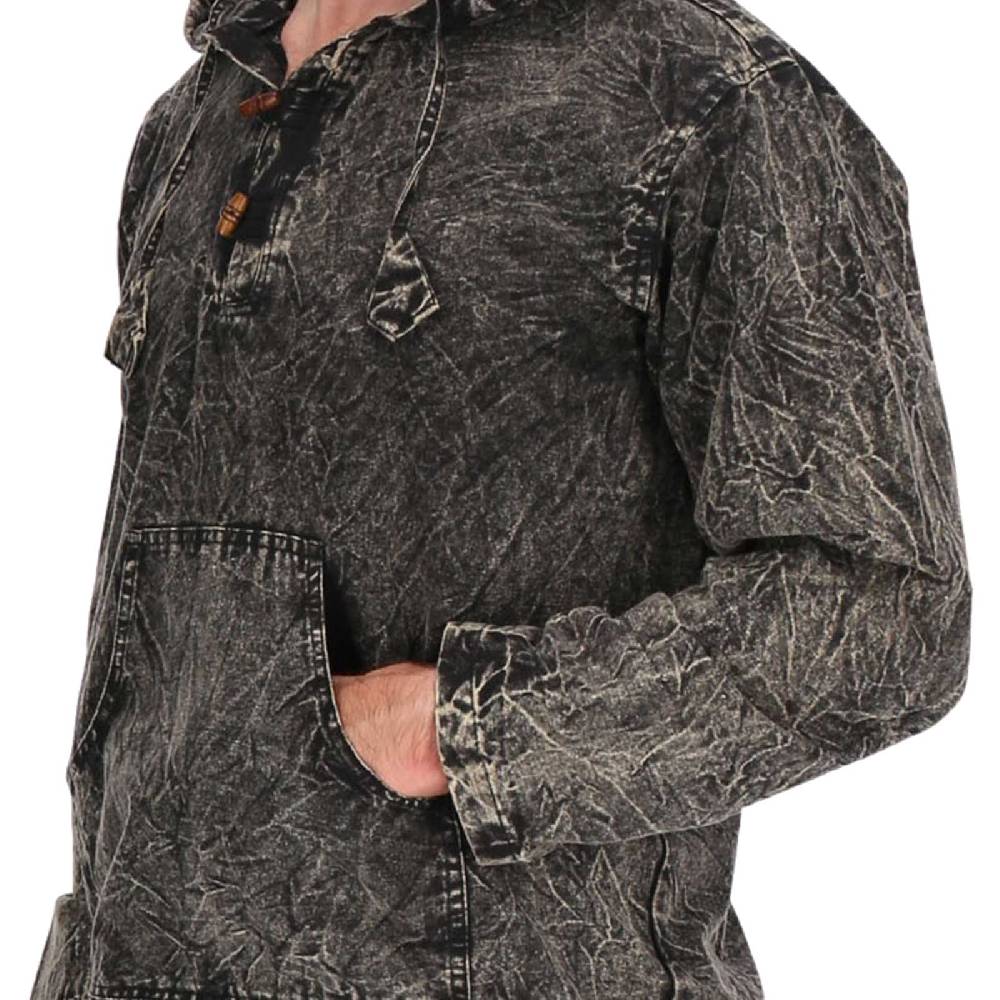 Kunst Und Magie Baja Hoodie Herren alternativ Kapuzenpulli Stonewashed gefüttert Nachhaltig Fair Günstig kaufen