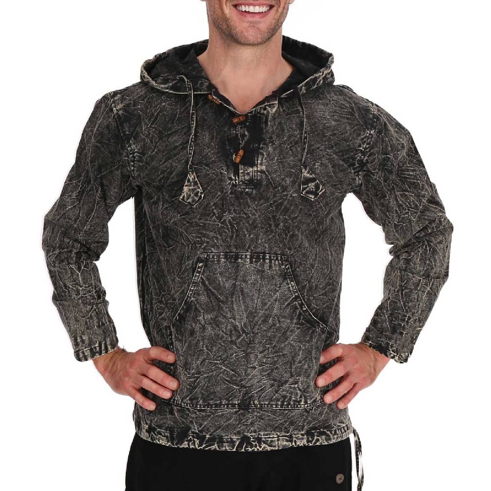 Kunst Und Magie Baja Hoodie Herren alternativ Kapuzenpulli Stonewashed gefüttert Nachhaltig Fair Günstig kaufen