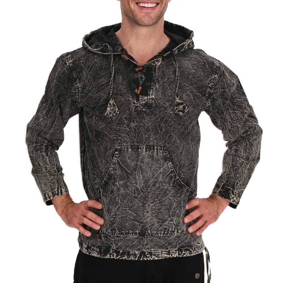 Kunst Und Magie Baja Hoodie Herren alternativ Kapuzenpulli Stonewashed gefüttert Nachhaltig Fair Günstig kaufen