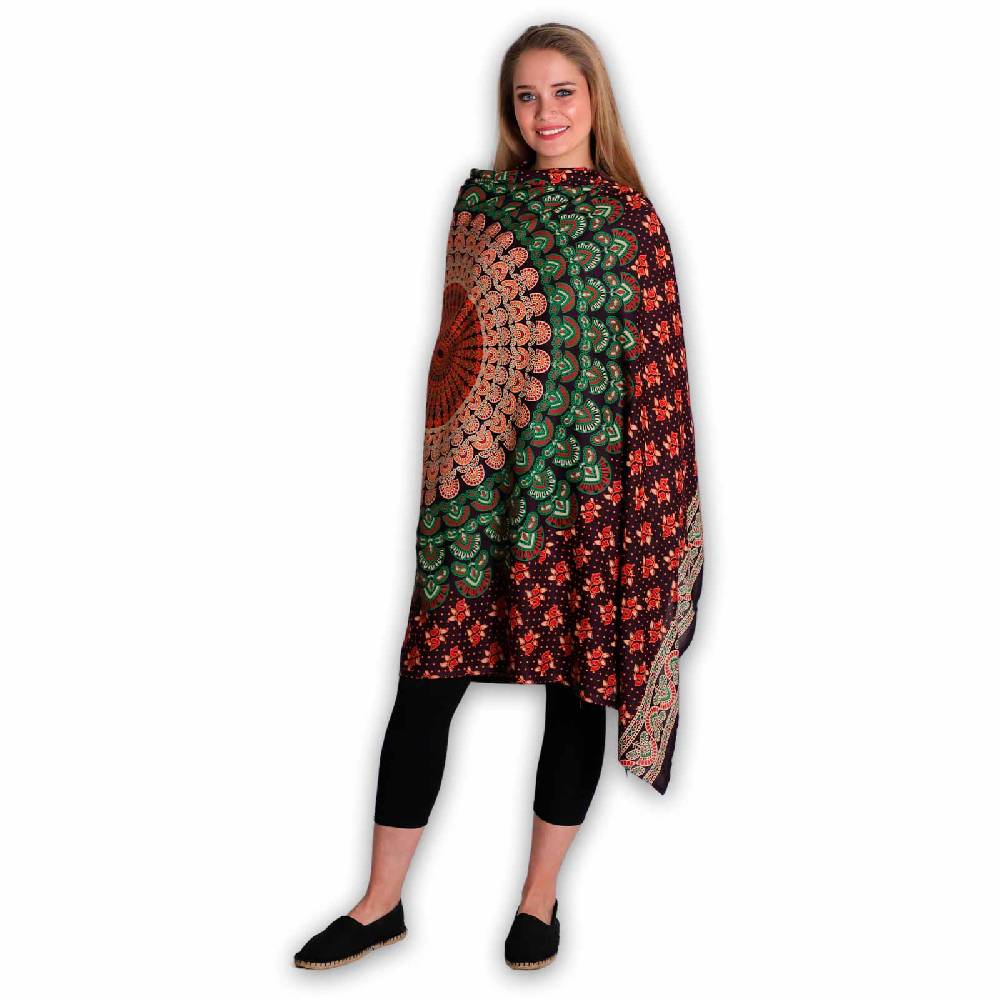 Kunst Und Magie Sarong Yogatuch Pfauen Mandala Strandtuch Multifunktionstuch Dekotuch Tischdecke Wickelkleid Online Shopping
