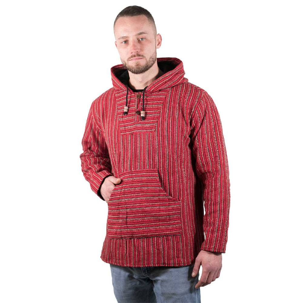 Kunst Und Magie Bunter Kapuzenpulli Kapu Baja Jerga Hoodie mit Kapuze und Kängurutaschen Hippie Goa Preisnachlass