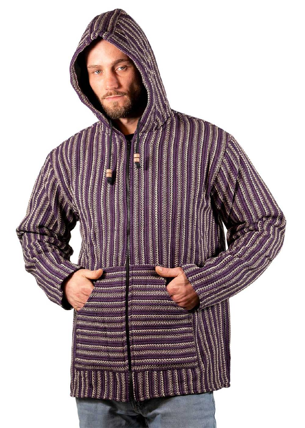 Kunst Und Magie Kapuzenjacke Kapu Hoodie mit Kapuze Goa Hippie Jacke Nepal Fair Cyber Monday