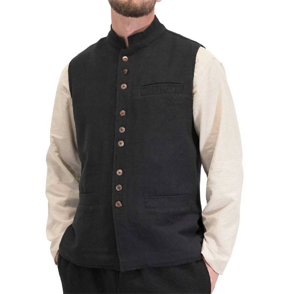 Kunst Und Magie Kunst und Magie Traditionelle Nepal Gilet Herren Hippie Weste Weihnachtsangebot
