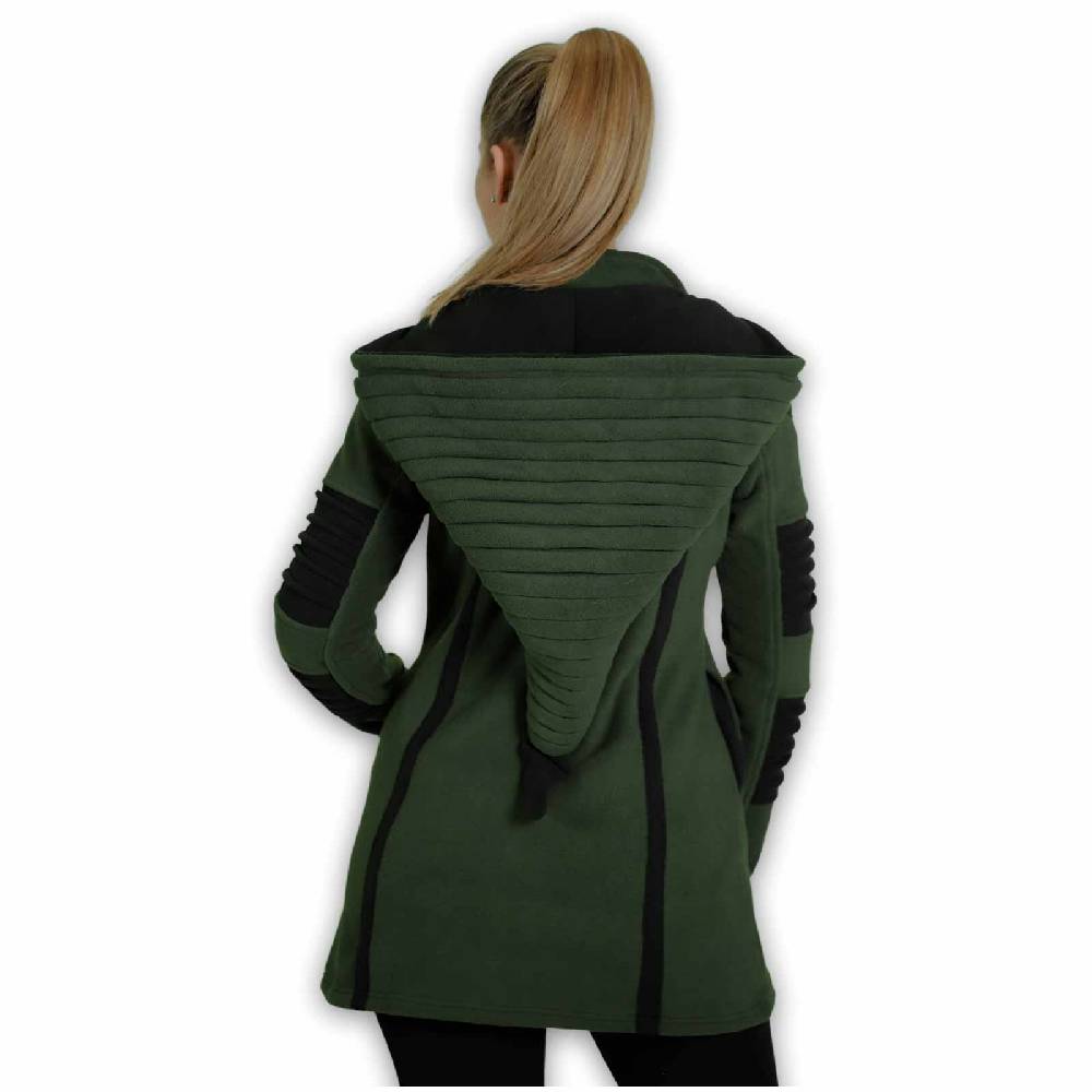 Kunst Und Magie Kunst und Magie Damenmatel aus Fleece mit Zipfelkapuze Goa Jacke Osterangebot
