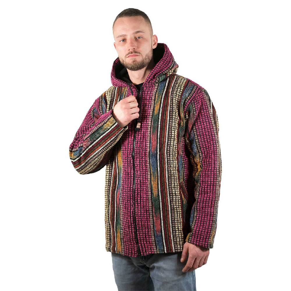 Kunst Und Magie Kapuzenjacke Kapu Hoodie mit Kapuze Goa Hippie Jacke Nepal Fair Vatertagsangebot
