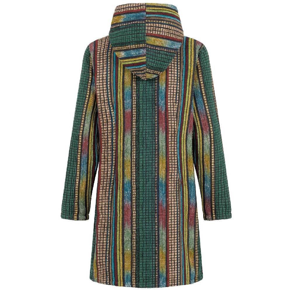 Kunst Und Magie Damen Kurzmantel Gheri Jacke mit Kapuze -Hippie Goa Boho Damen Mantel Neueste Mode