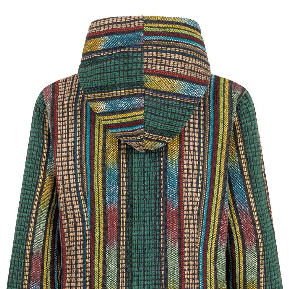Kunst Und Magie Damen Kurzmantel Gheri Jacke mit Kapuze -Hippie Goa Boho Damen Mantel Neueste Mode