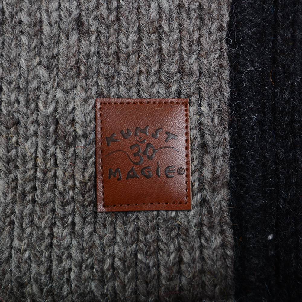 Kunst Und Magie Damen Strickjacke Goa Wolle Jacke mit Fleecefutter mit abnehmbarer Zipfelkapuze Exklusive Angebote