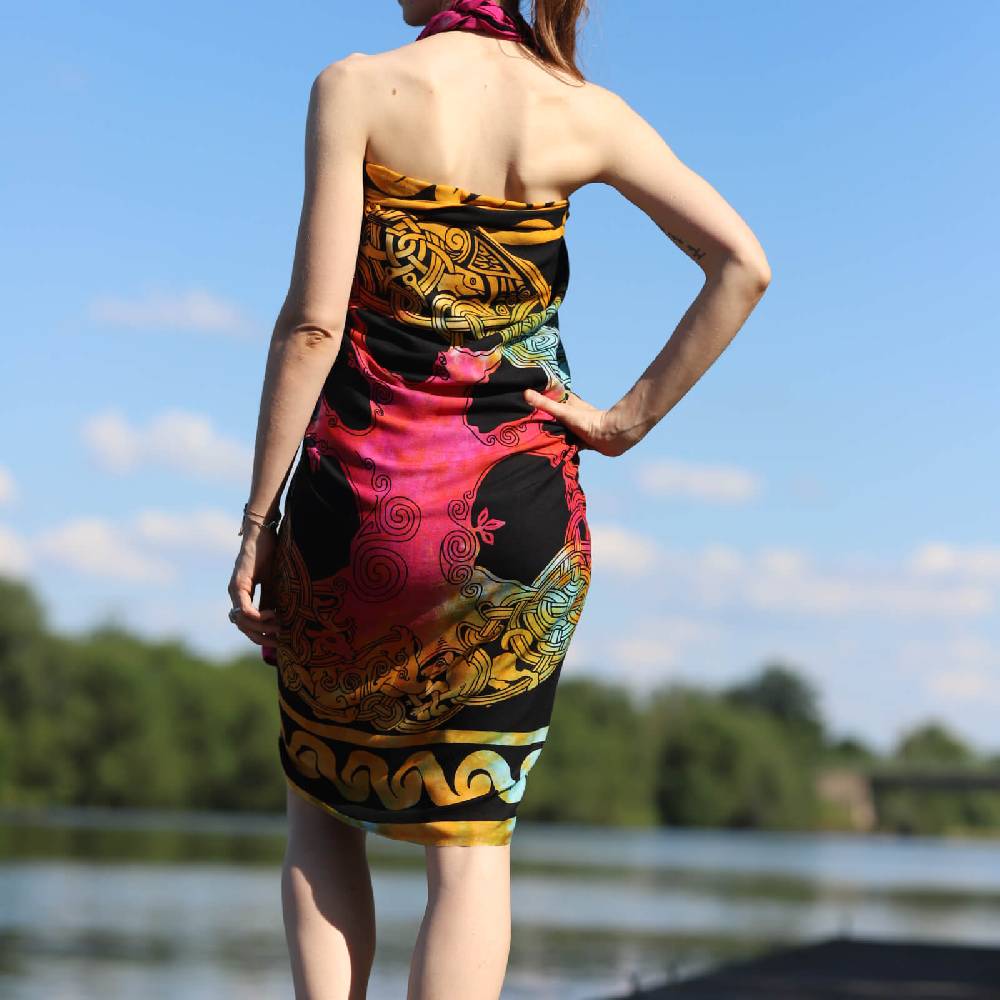 Kunst Und Magie Sarong Yogatuch Iggdrasil Weltenbaum Strandtuch Multifunktionstuch Dekotuch Tischdecke Wickelkleid Saisonale Angebote