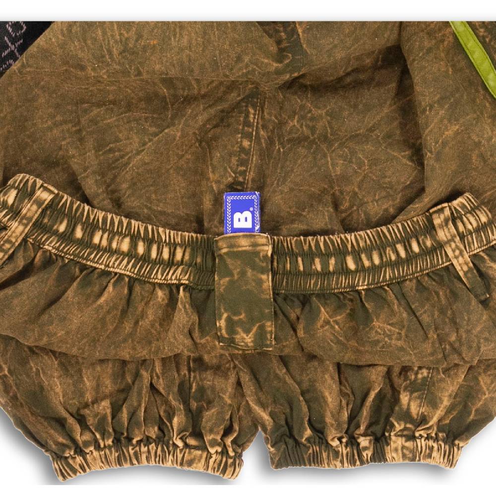 Kunst Und Magie Baggyhose Stonewashed Goa Cargo Hose Hippiehose Pluderhose mit Kordelzug Gürtelschlaufen Haremshose Kauf eins, bekomm eins gratis