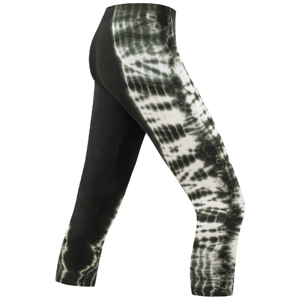 Kunst Und Magie Kunst und Magie Damen 3/4 Yoga Leggings Atmungsaktive Tie Dye Batik Yogahose VIP-Rabatte