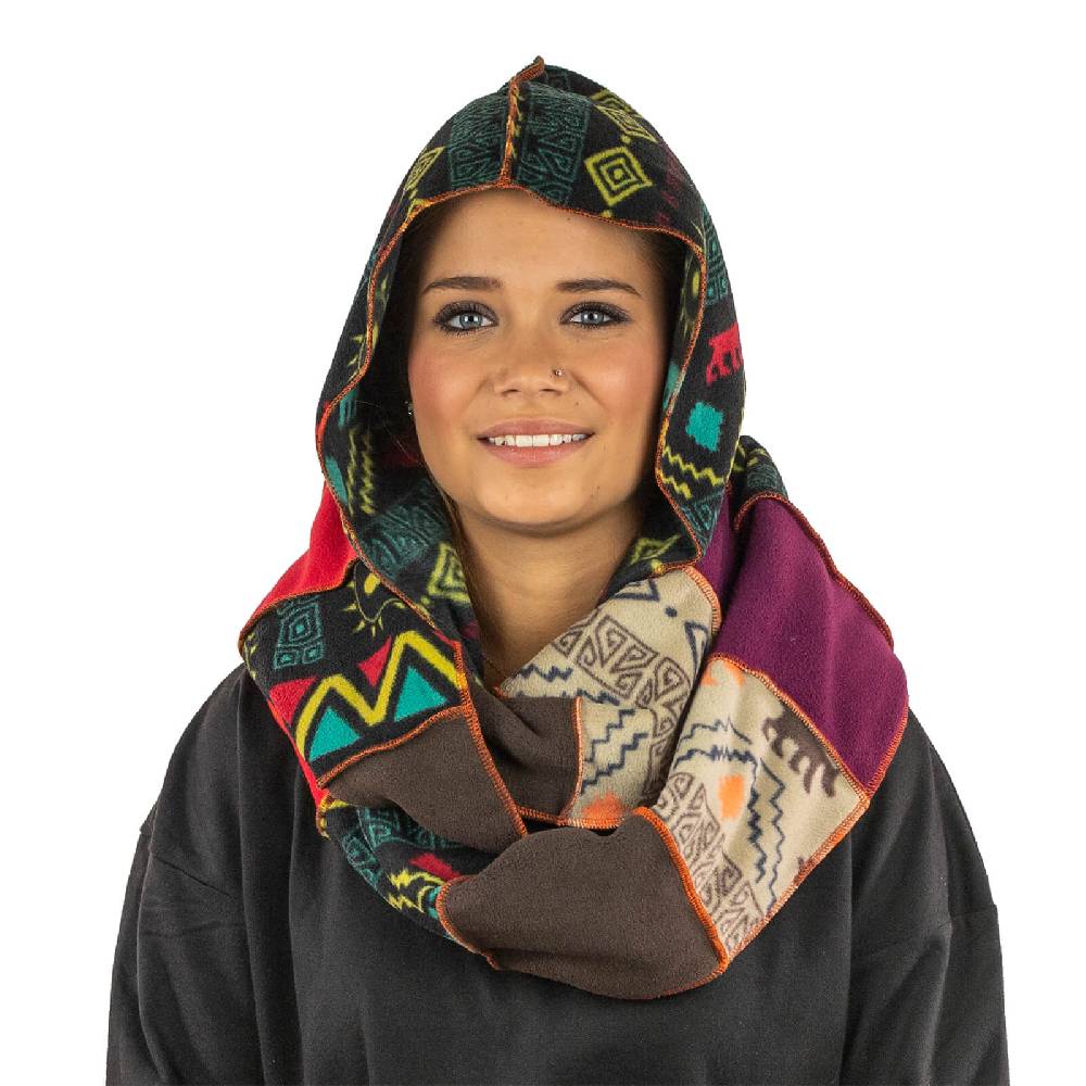 Kunst Und Magie Kunst und Magie Damen Kapuzenschal Schal Loop aus Fleece Tiefpreis