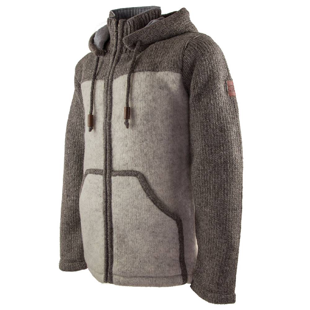 Kunst Und Magie Klassische Herren Strickjacke Wolle Jacke mit abnehmbarer Kapuze Baumwollfutter Letzte 3 Tage