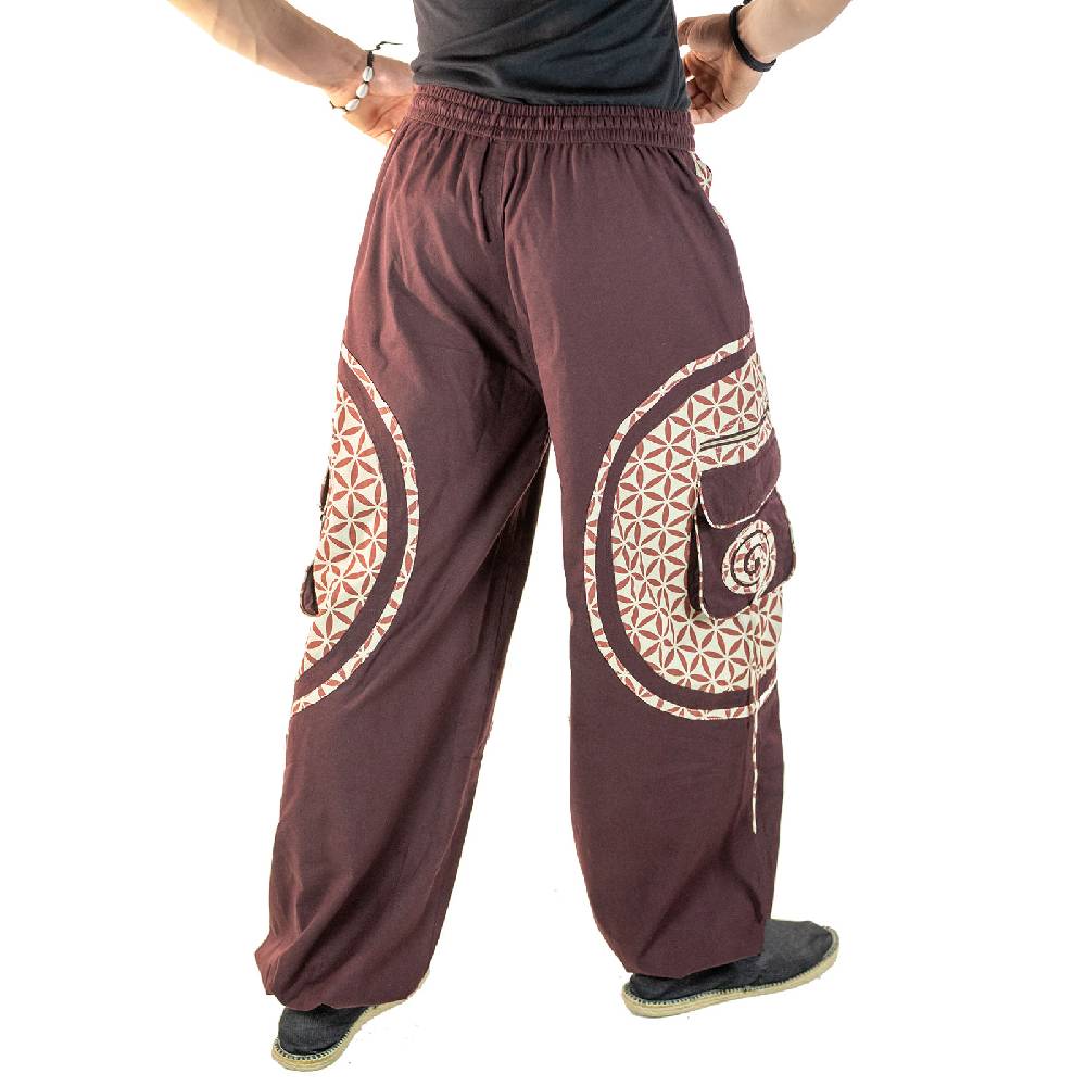 Kunst Und Magie KUNST UND MAGIE Unisex trendige Baggyhose bunte Muster Lebensblume Goa Hippiehose JETZT KAUFEN