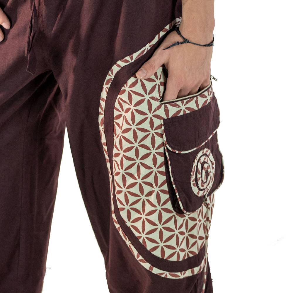 Kunst Und Magie KUNST UND MAGIE Unisex trendige Baggyhose bunte Muster Lebensblume Goa Hippiehose JETZT KAUFEN