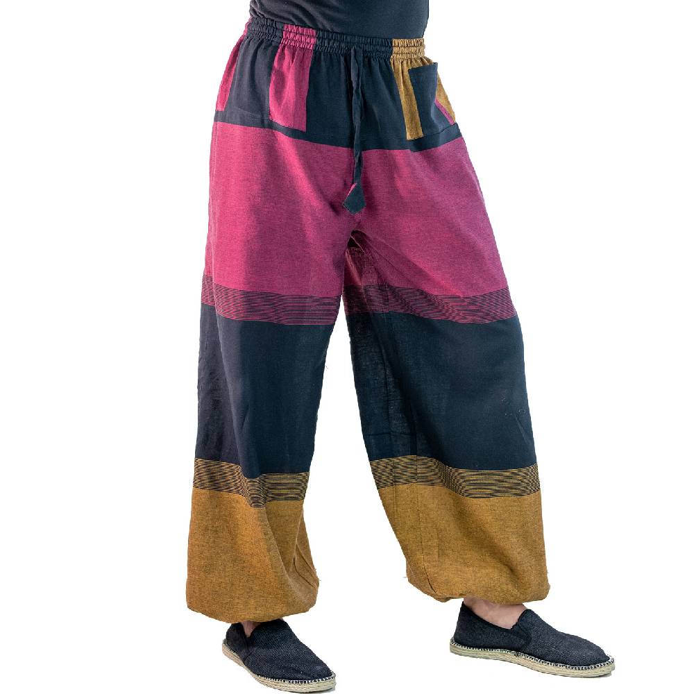 Kunst Und Magie KUNST UND MAGIE Yogahose Pumphose Pluderhose mehrfarbig aus Baumwolle lang Neueste Stile