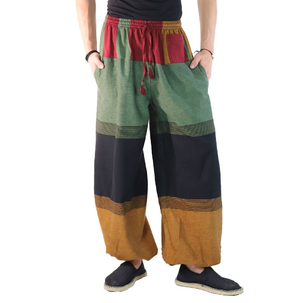 Kunst Und Magie KUNST UND MAGIE Yogahose Pumphose Pluderhose mehrfarbig aus Baumwolle lang Neueste Stile
