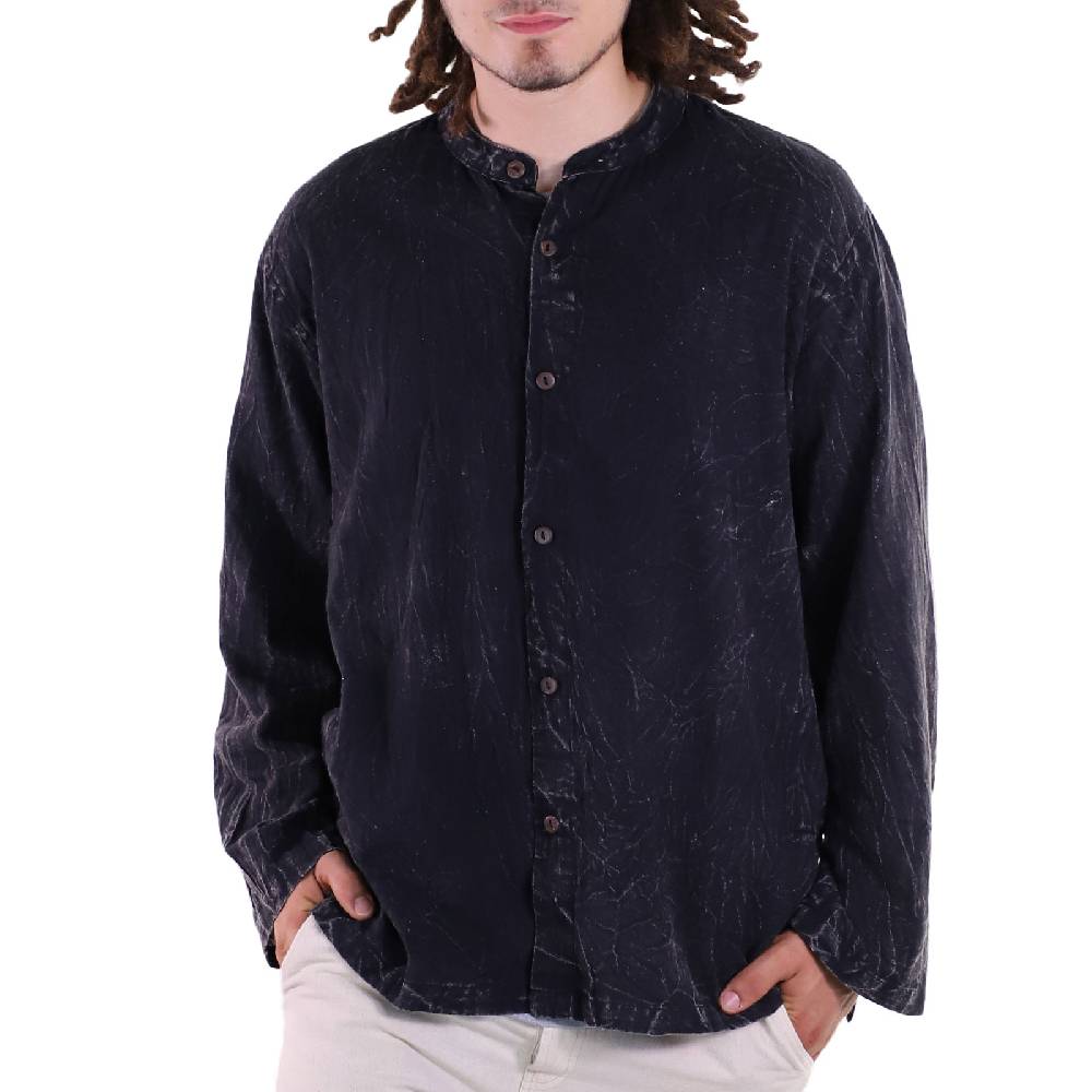 Kunst Und Magie KUNST UND MAGIE Herren Hemd stonewashed Fischerhemd Freizeithemd Bis zu 60% Rabatt