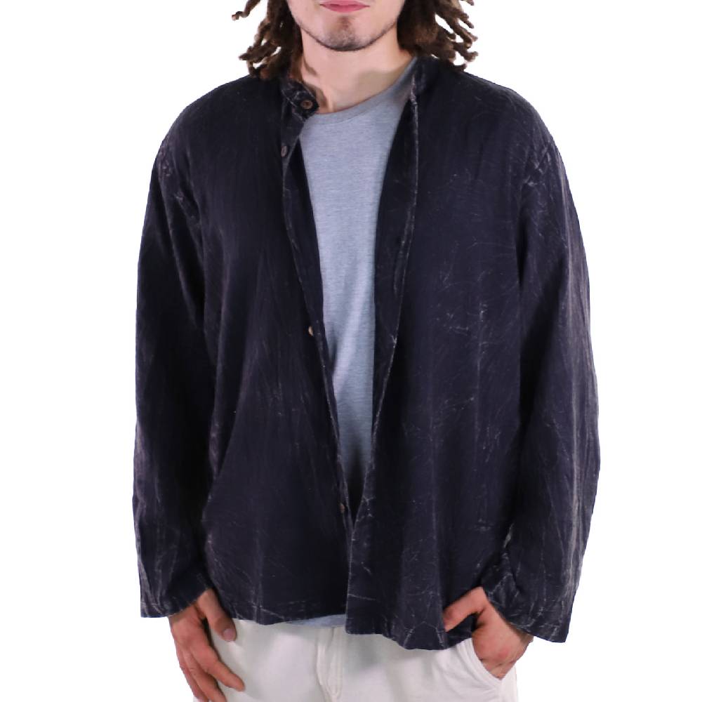 Kunst Und Magie KUNST UND MAGIE Herren Hemd stonewashed Fischerhemd Freizeithemd Bis zu 60% Rabatt