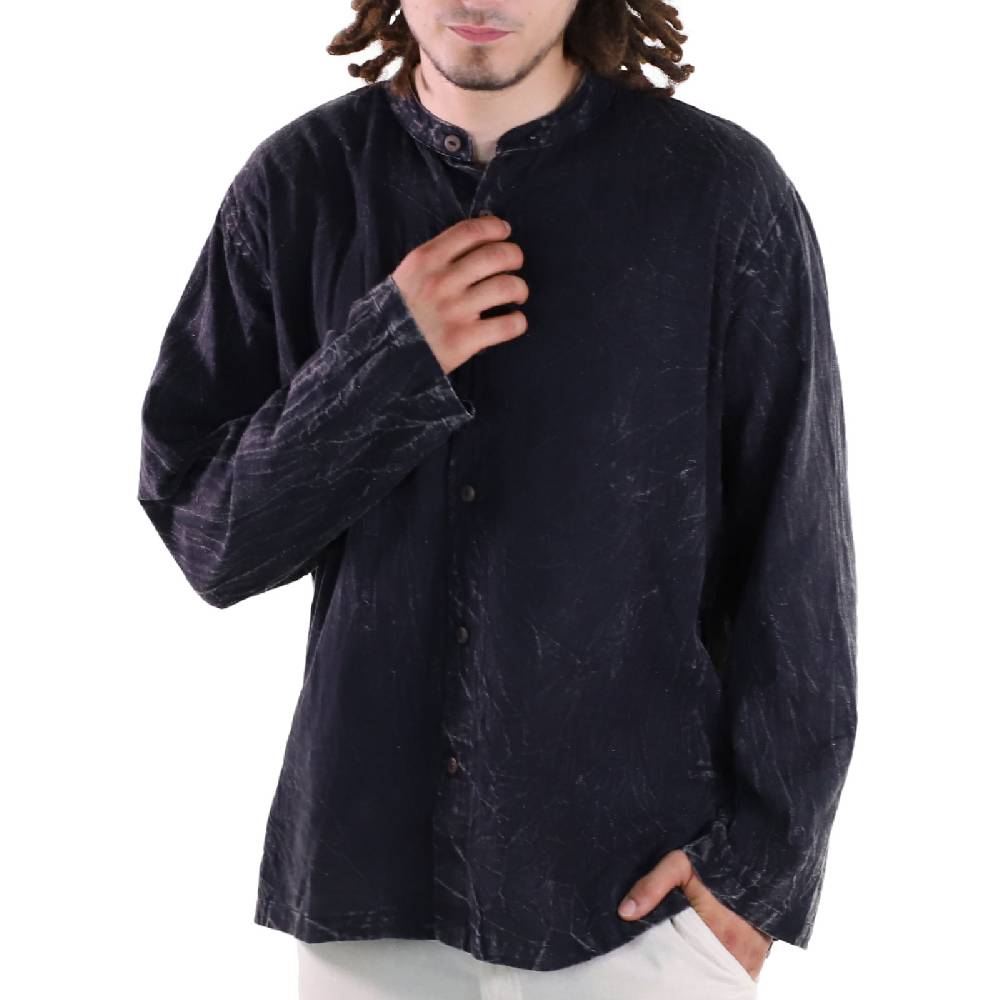 Kunst Und Magie KUNST UND MAGIE Herren Hemd stonewashed Fischerhemd Freizeithemd Bis zu 60% Rabatt
