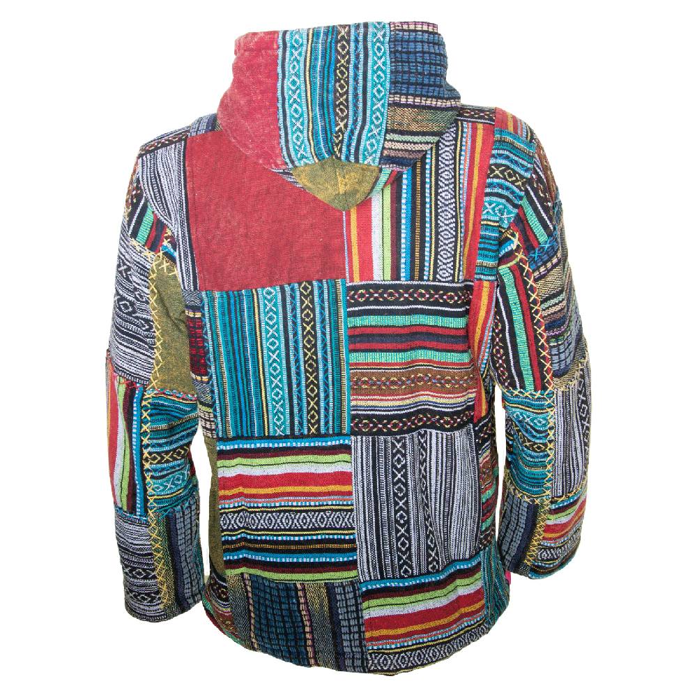 Kunst Und Magie KUNST UND MAGIE Baja Jerga Unisex Patchwork Hoodie mit Kapuze alternative Jacke Vierteljährliche Förderung