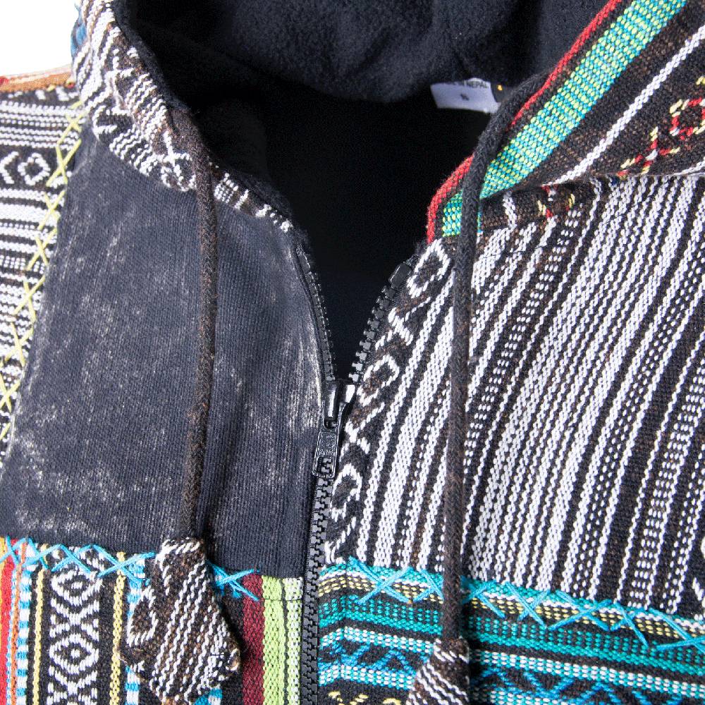 Kunst Und Magie KUNST UND MAGIE Baja Jerga Unisex Patchwork Hoodie mit Kapuze alternative Jacke Vierteljährliche Förderung
