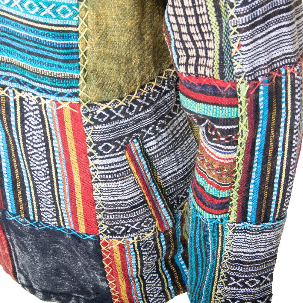 Kunst Und Magie KUNST UND MAGIE Baja Jerga Unisex Patchwork Hoodie mit Kapuze alternative Jacke Vierteljährliche Förderung
