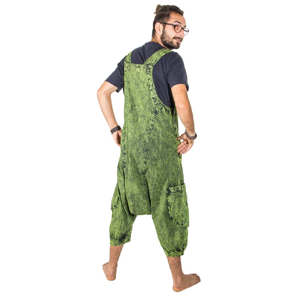 Kunst Und Magie Kunst und Magie Unisex Vintage Latzhose Ibiza stonewashed Haremshose Overall Nur noch ein Tag übrig