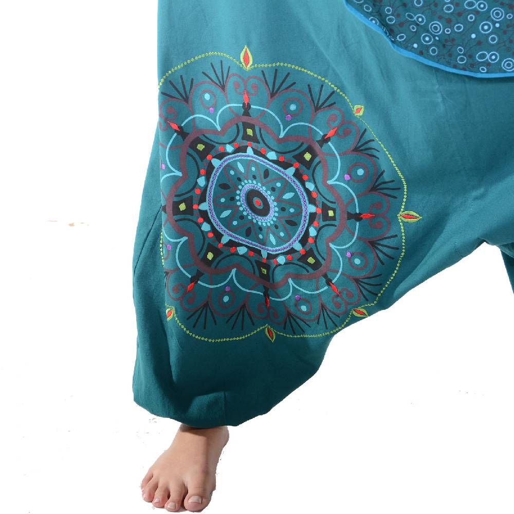 Kunst Und Magie Kunst und Magie Bunte Ibiza Style Haremshose aus Baumwolle Goa Wellnesshose Boho Fabrikladen