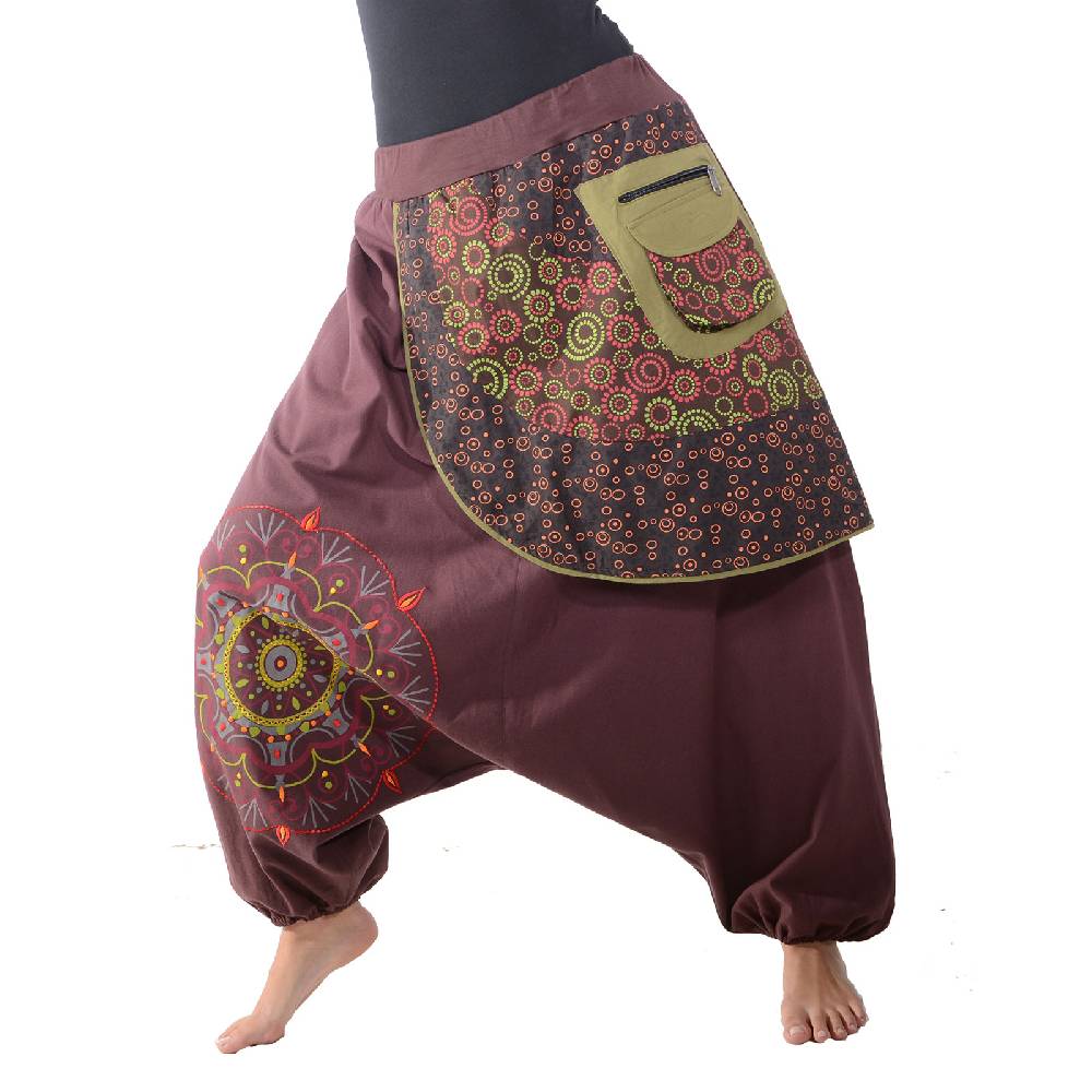 Kunst Und Magie Kunst und Magie Bunte Ibiza Style Haremshose aus Baumwolle Goa Wellnesshose Boho Fabrikladen