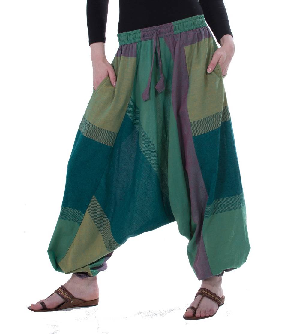 Kunst Und Magie Kunst und Magie Bunte Aladin Haremshose mit 2 Taschen Meist gekauft