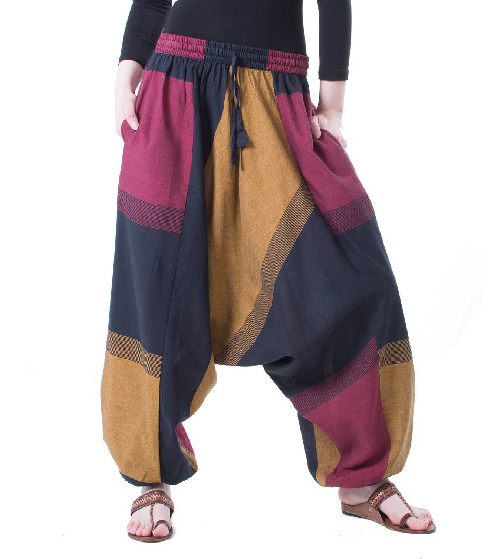 Kunst Und Magie Kunst und Magie Bunte Aladin Haremshose mit 2 Taschen Meist gekauft