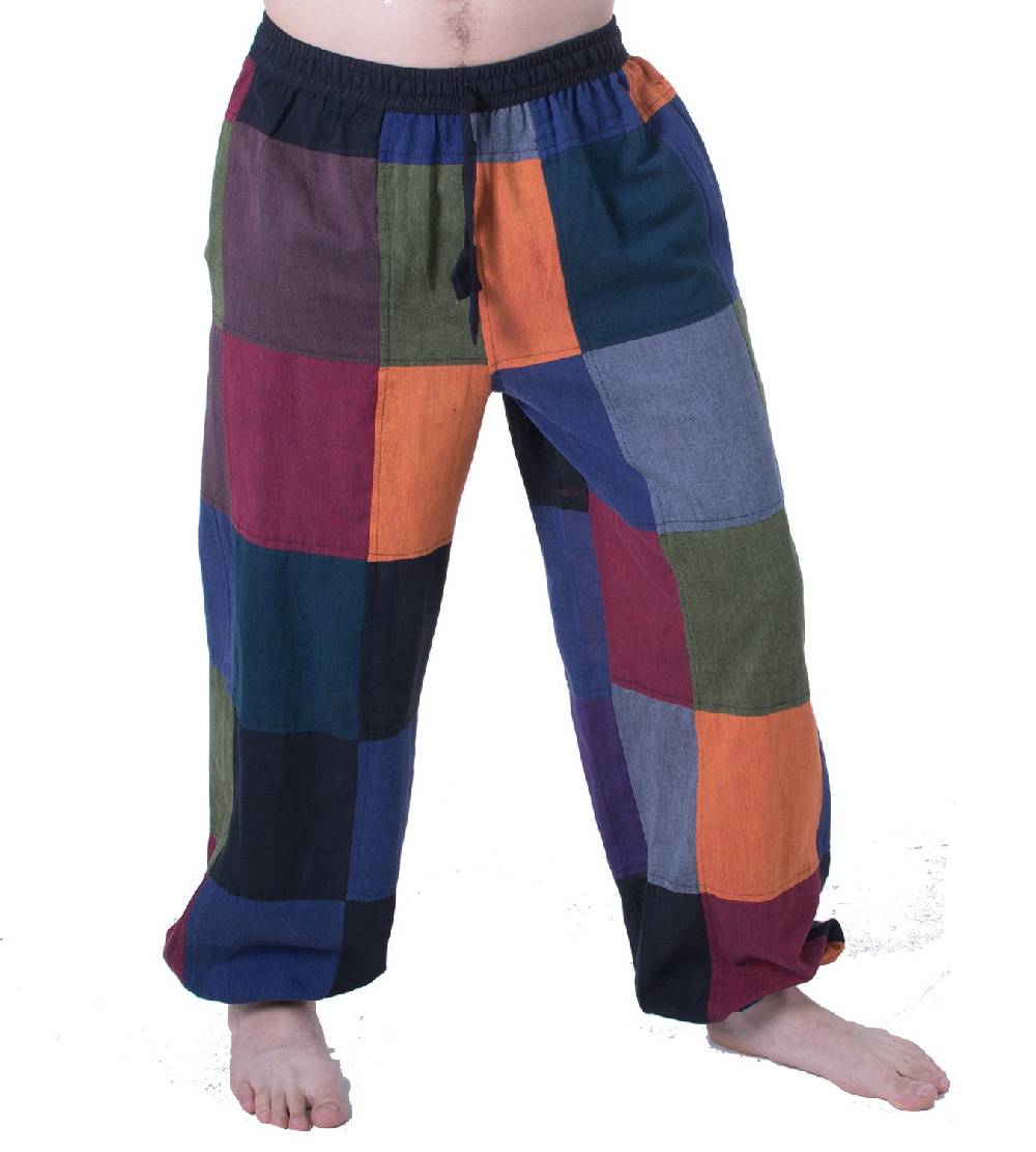 Kunst Und Magie Bunte Patchwork Freizeit Hose Boho Unisex Hippiehose Nachhaltig Fabrikpreis
