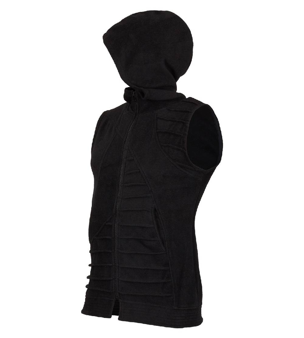 Kunst Und Magie Unisex Psy Goa Fleeceweste Fleece Hippie Gilet Weste schwarz Sonderangebot