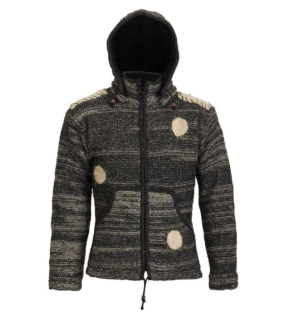 Kunst Und Magie Kunst und Magie Strickjacke mit Fleecefutter Strickpullover Versandkostenfrei
