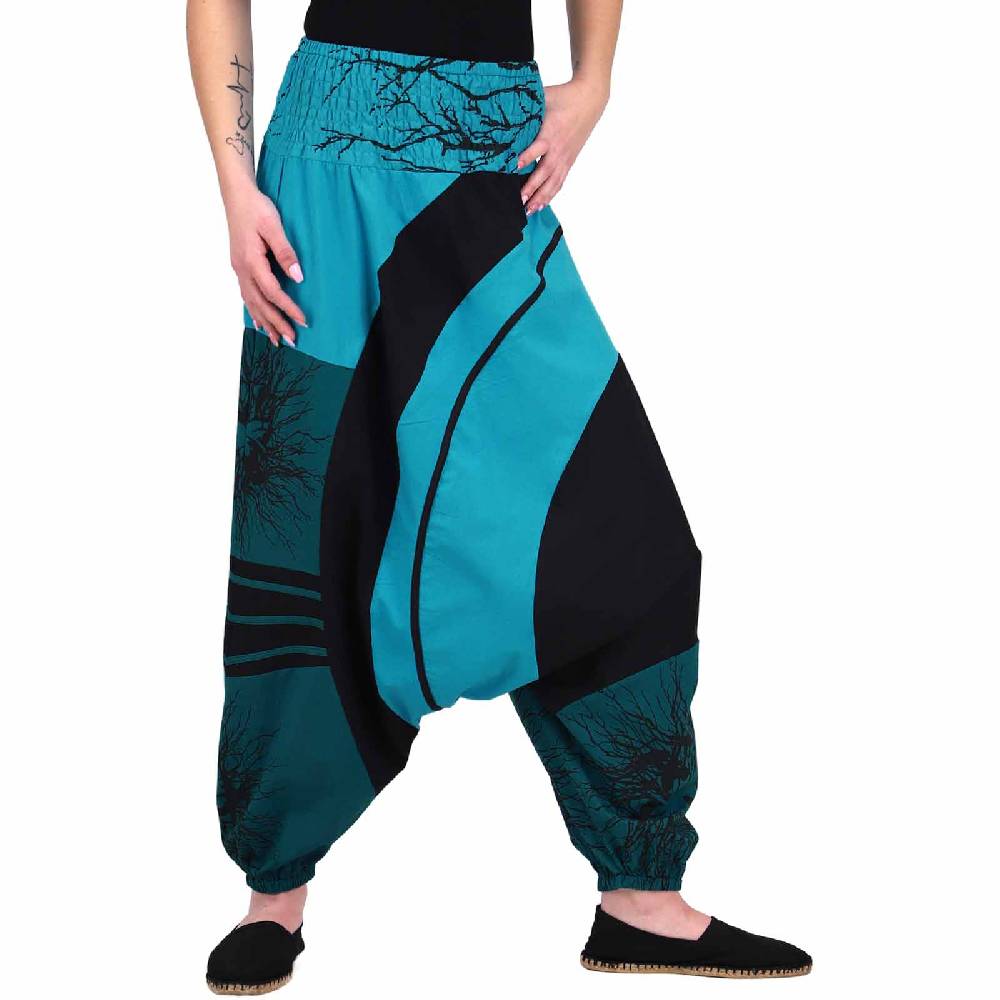 Kunst Und Magie Goa Haremshose "The Tree" Ibiza Strandhose, Wellnesshose Boho Online Outlet