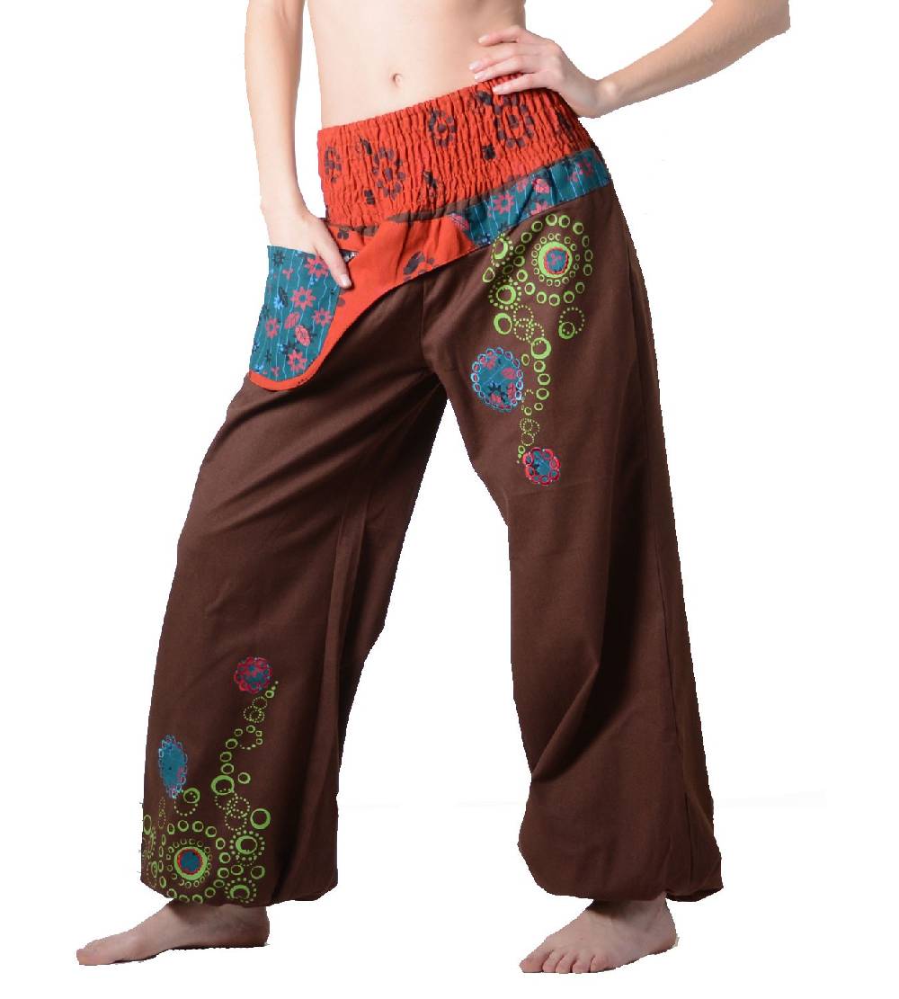 Kunst Und Magie Kunst und Magie Damen IBIZA Strandhose Wellnesshose Pluderhose in verschiedenen Farben Große Rabatte