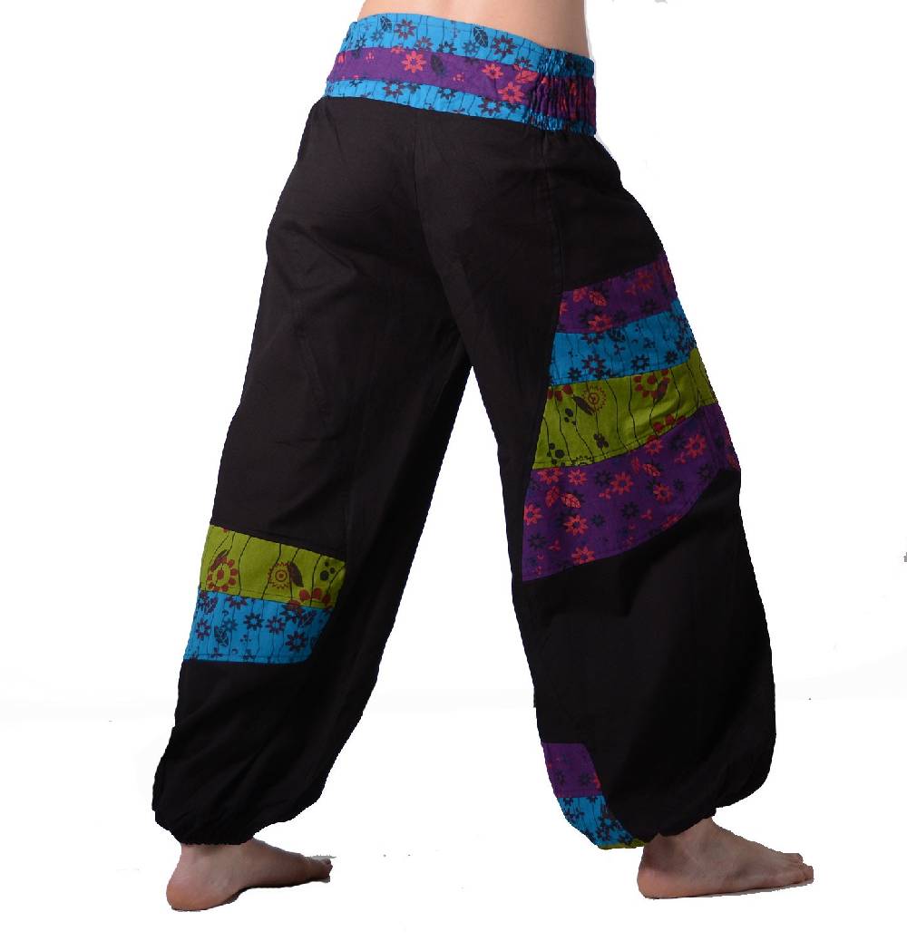 Kunst Und Magie Kunst und Magie Bunte Hippiehose aus Baumwolle IBIZA Strandhose Wellnesshose Neuheiten