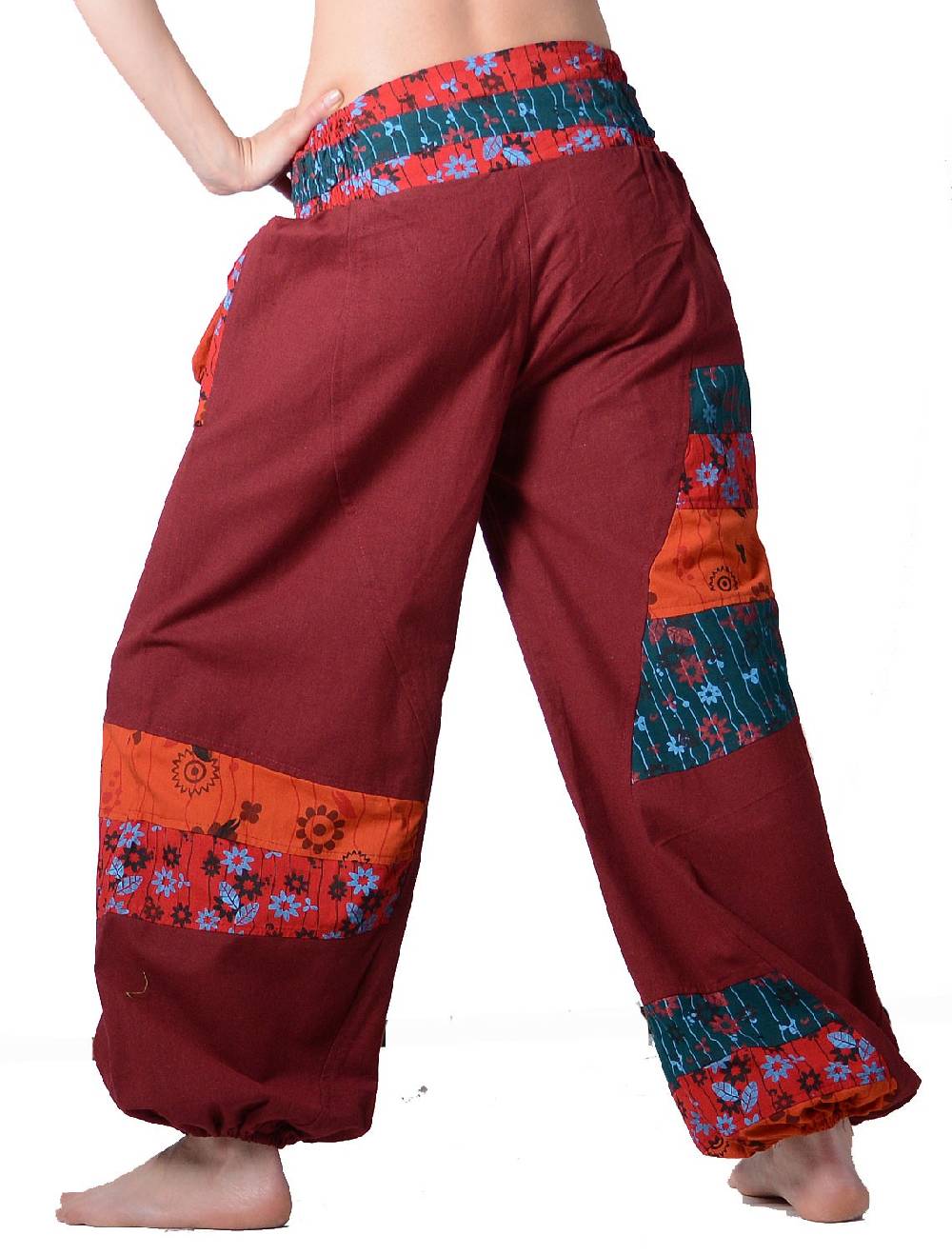 Kunst Und Magie Kunst und Magie Bunte Hippiehose aus Baumwolle IBIZA Strandhose Wellnesshose Neuheiten